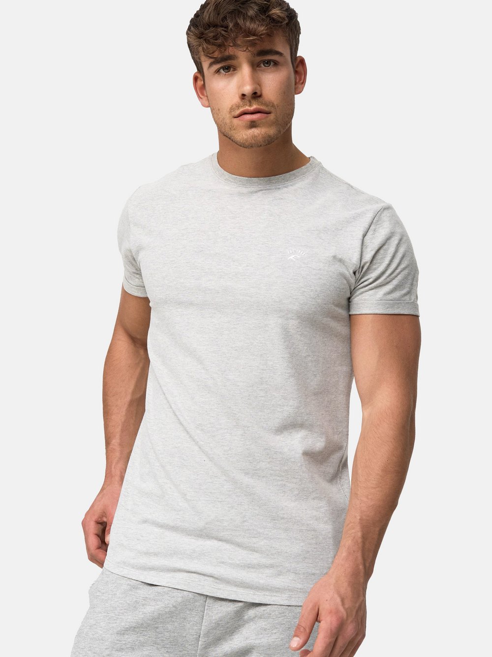 Indicode T-Shirt Herren Baumwolle grau, XL