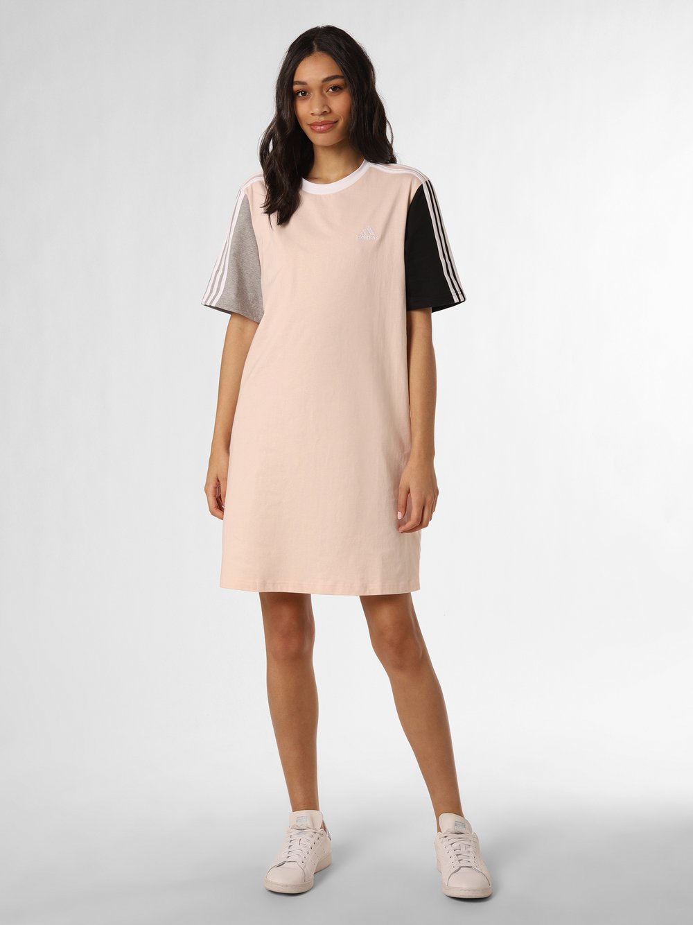 adidas Sportswear Sukienka damska Kobiety Bawełna beżowy|różowy jednolity, XS