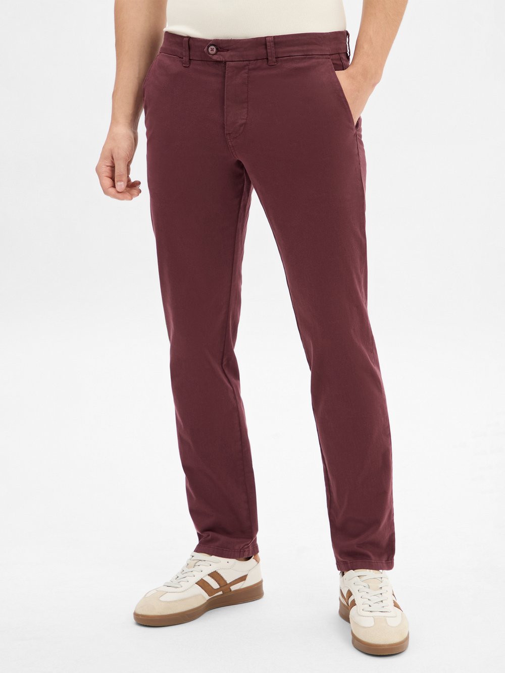 Finshley & Harding Chino Herren Baumwolle rot, 40-32