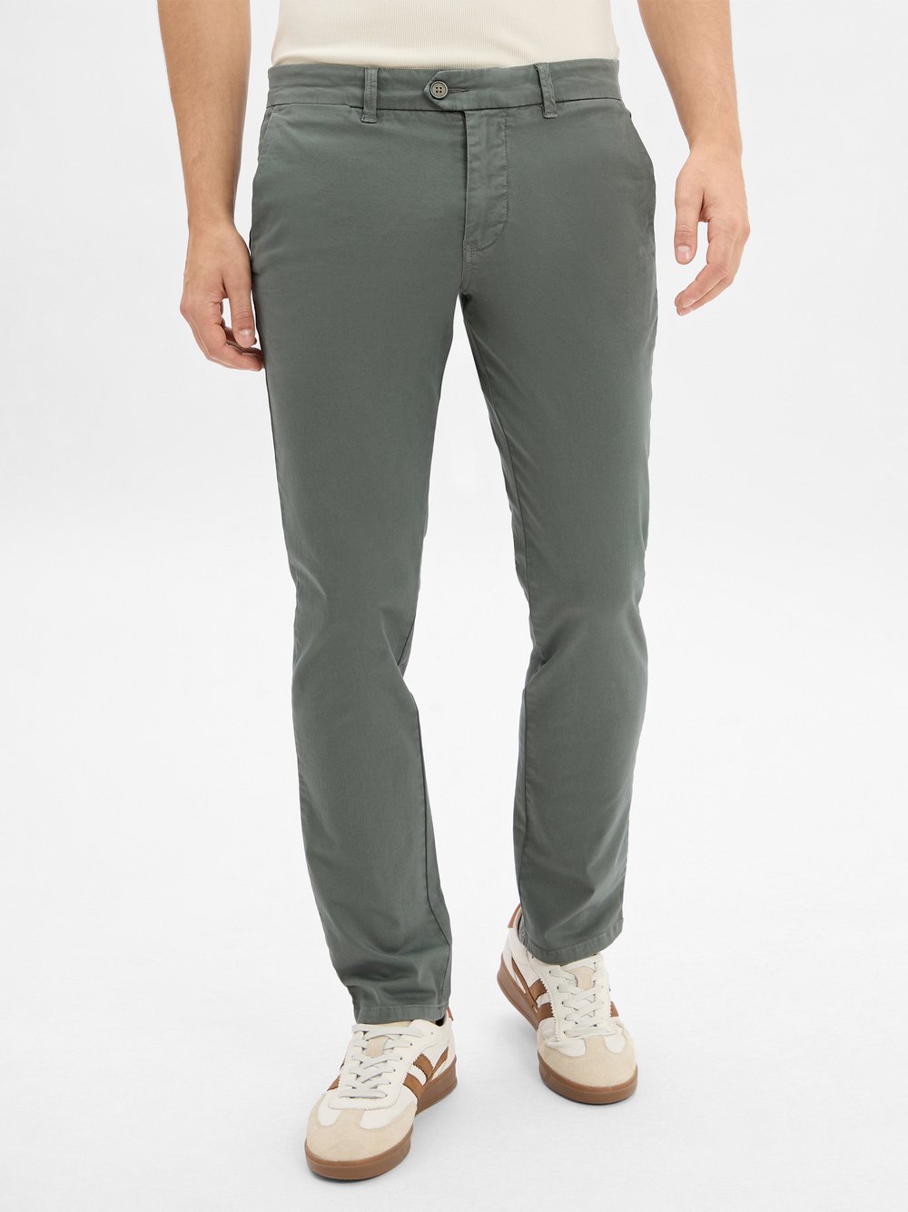 Finshley & Harding Chino Herren Baumwolle grün, 38-30