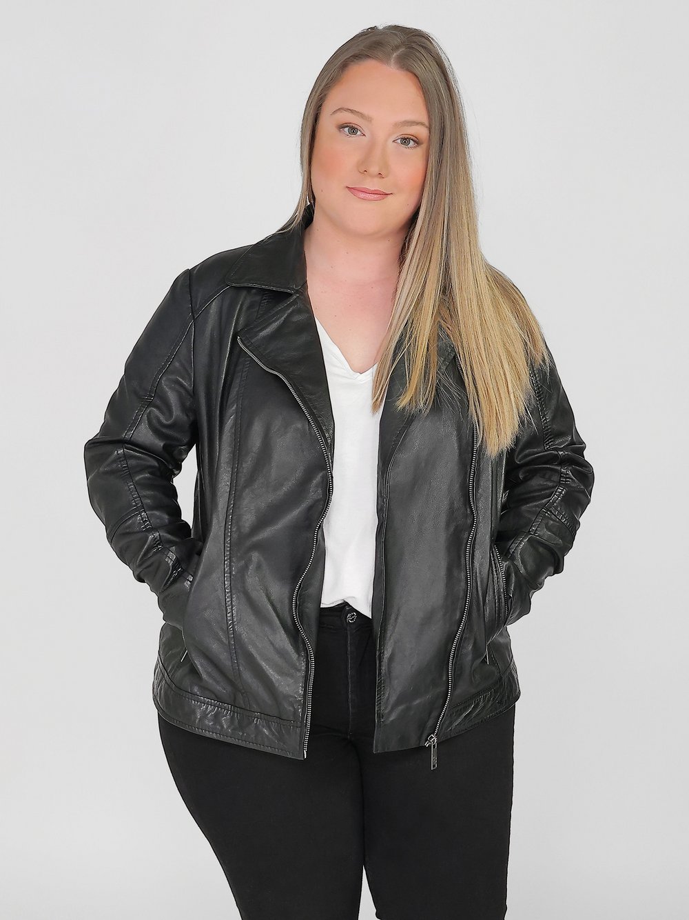 JCC Lederjacke Damen schwarz, 42