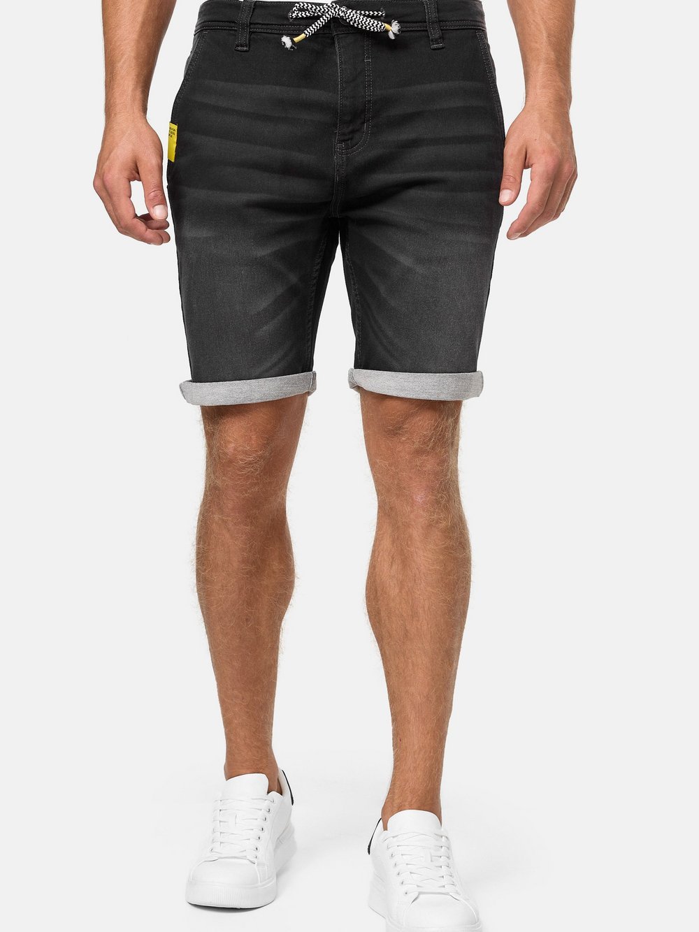 Indicode Shorts Sweat Herren Baumwolle schwarz, XL