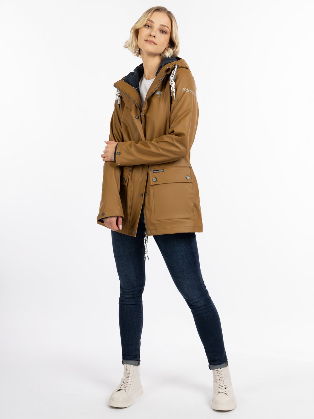 Schmuddelwedda 3-in-1 Regenjacke Damen braun, L