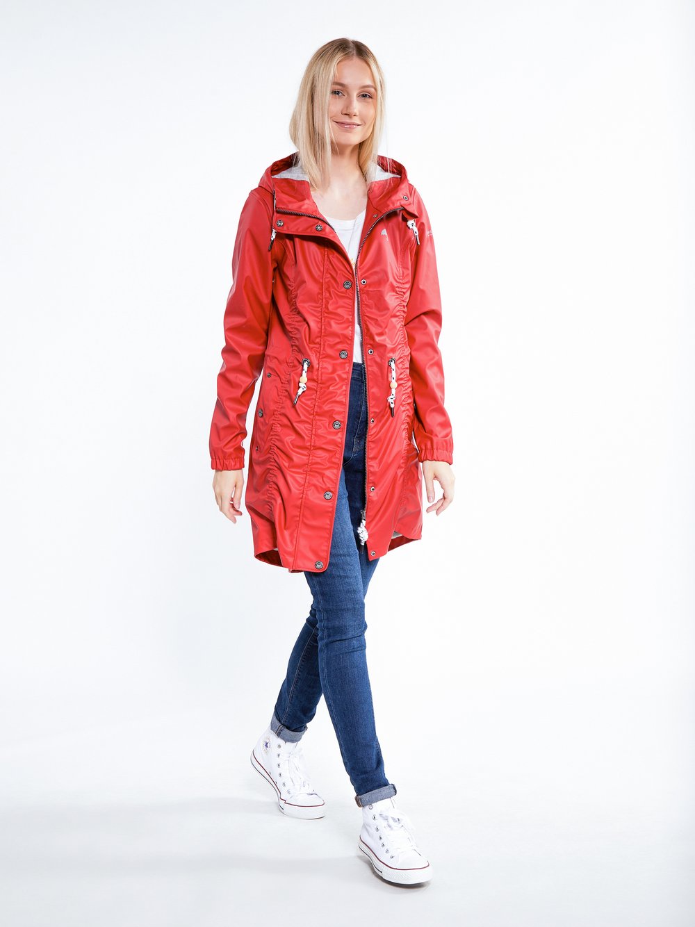 Schmuddelwedda Regenmantel Damen rot, L