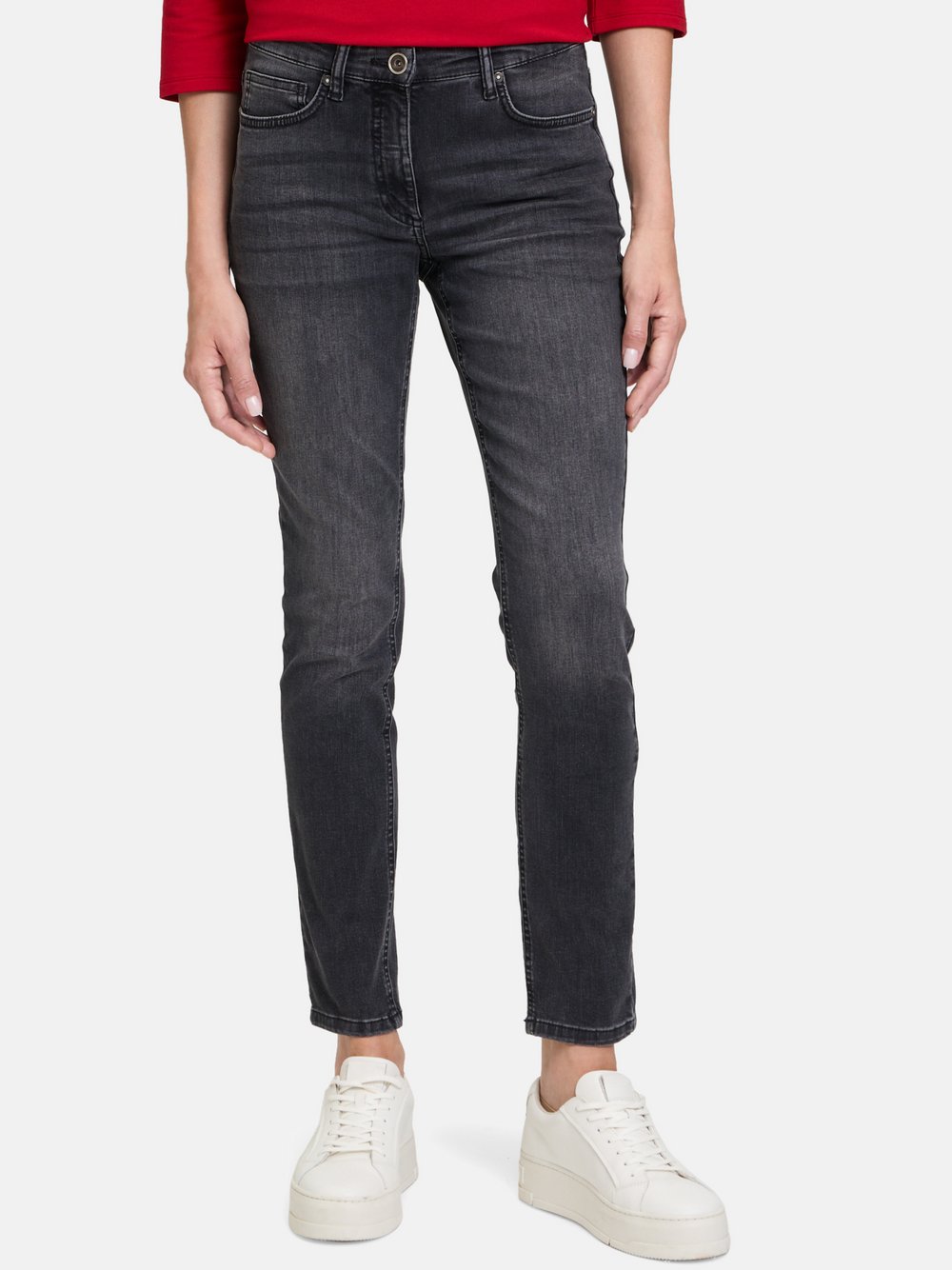 Betty Barclay Basic-Jeans Damen Baumwolle braun, 38