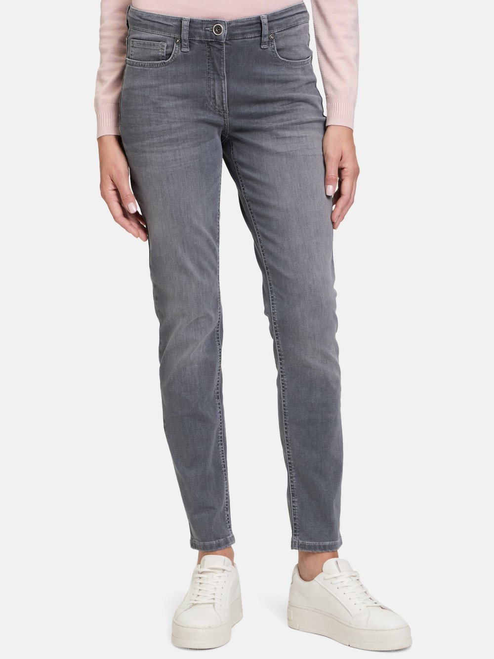 Betty Barclay Basic-Jeans Damen Baumwolle grau, 36