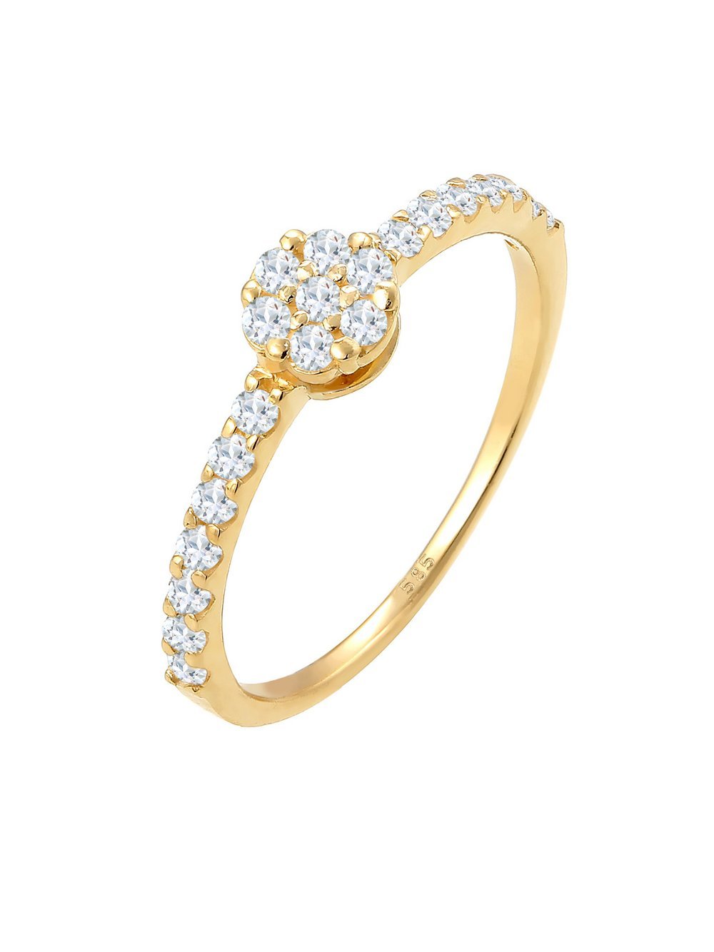 Elli PREMIUM Ring Damen Gelbgold gold, 52