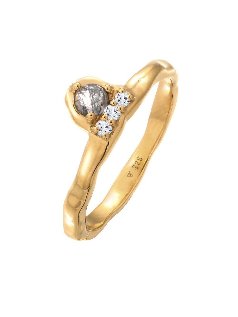 Elli PREMIUM Ring Damen Sterlingsilber gold, 52