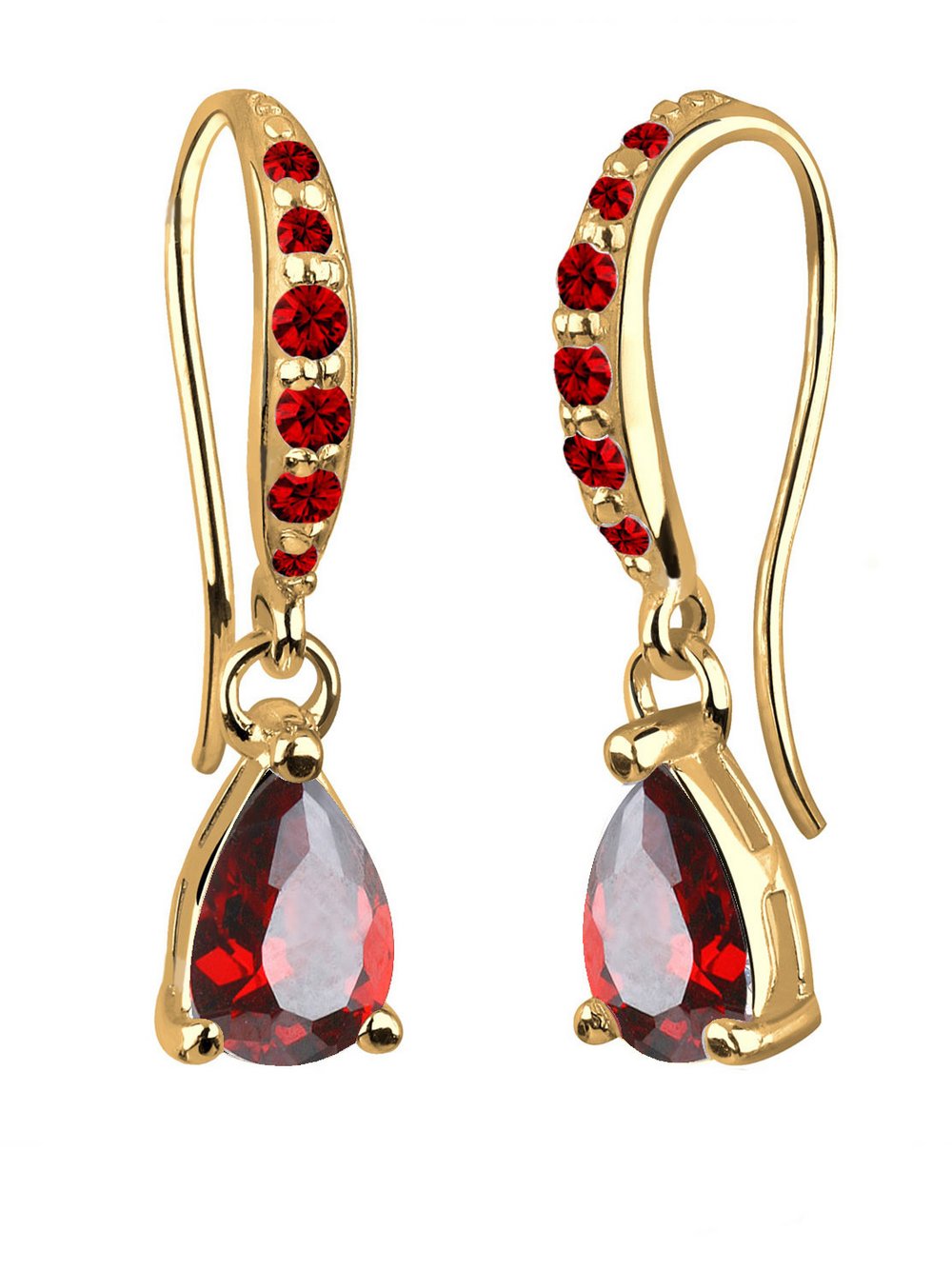 Elli Ohrringe Damen Sterlingsilber rot, 20