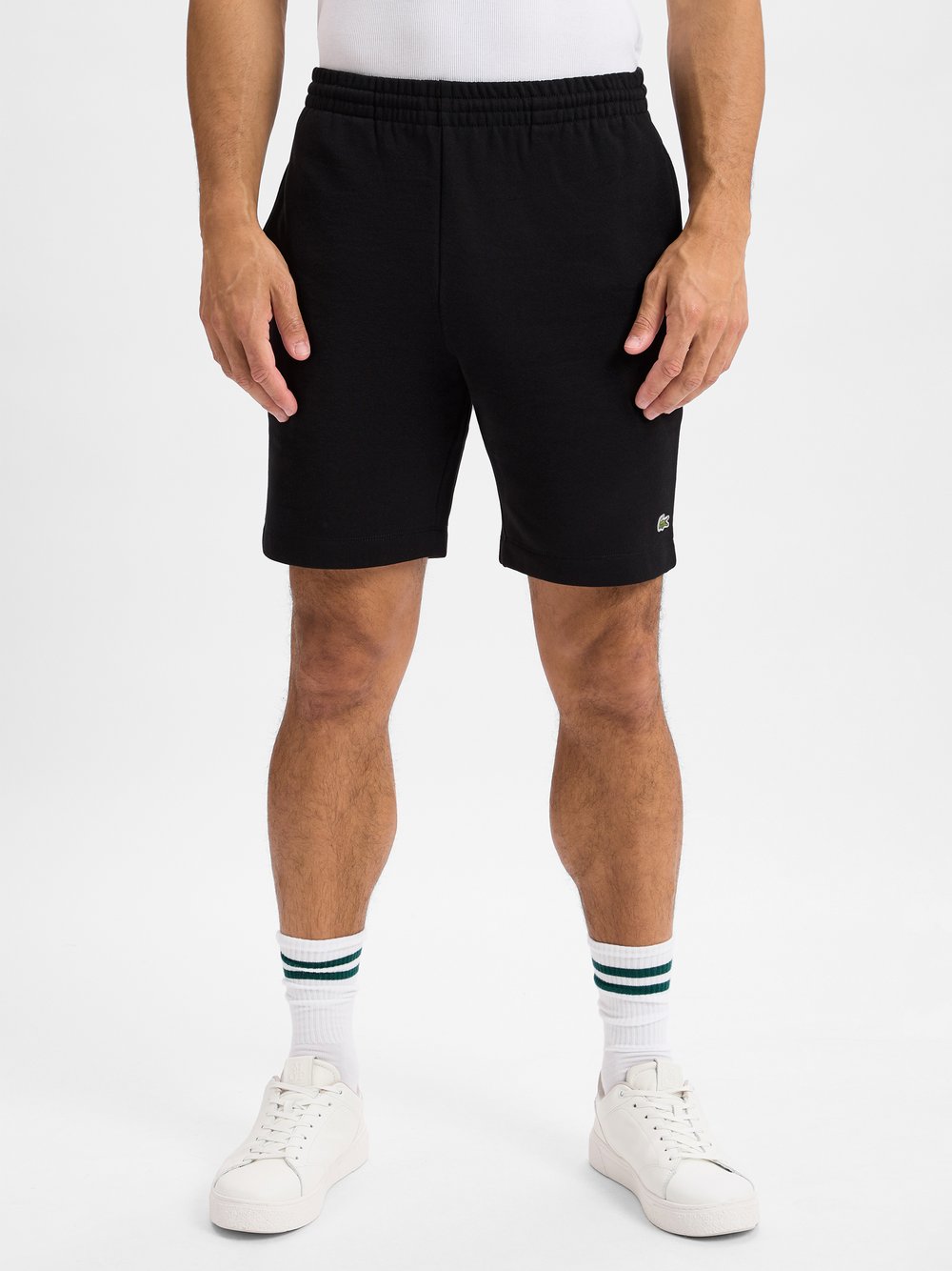 Lacoste Sweatshorts Herren Baumwolle schwarz, 7