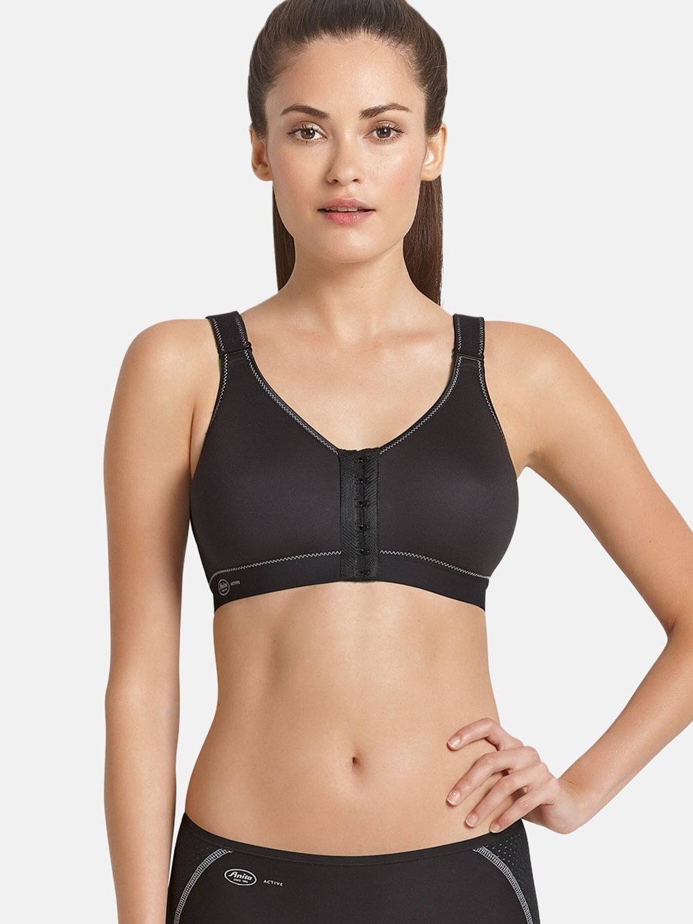 Anita Sport BH mit Vorderverschluss frontline open Damen schwarz, 80B