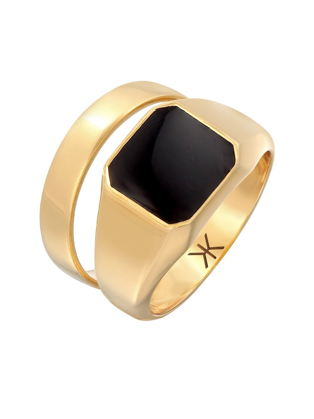 KUZZOI Ring Herren Sterlingsilber gold, 60