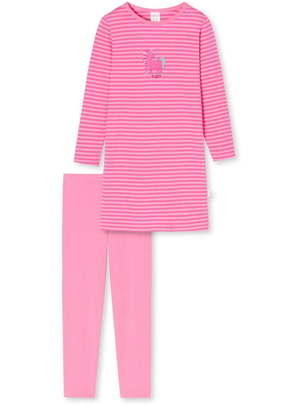 Schiesser Pyjama  Mädchen Jersey rosa bedruckt, 98