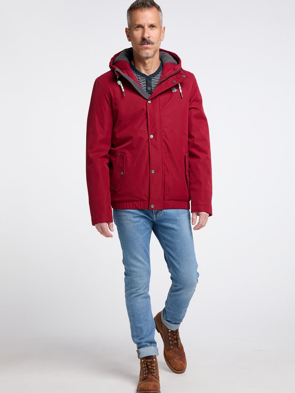 Schmuddelwedda Winterjacke Herren rot, L