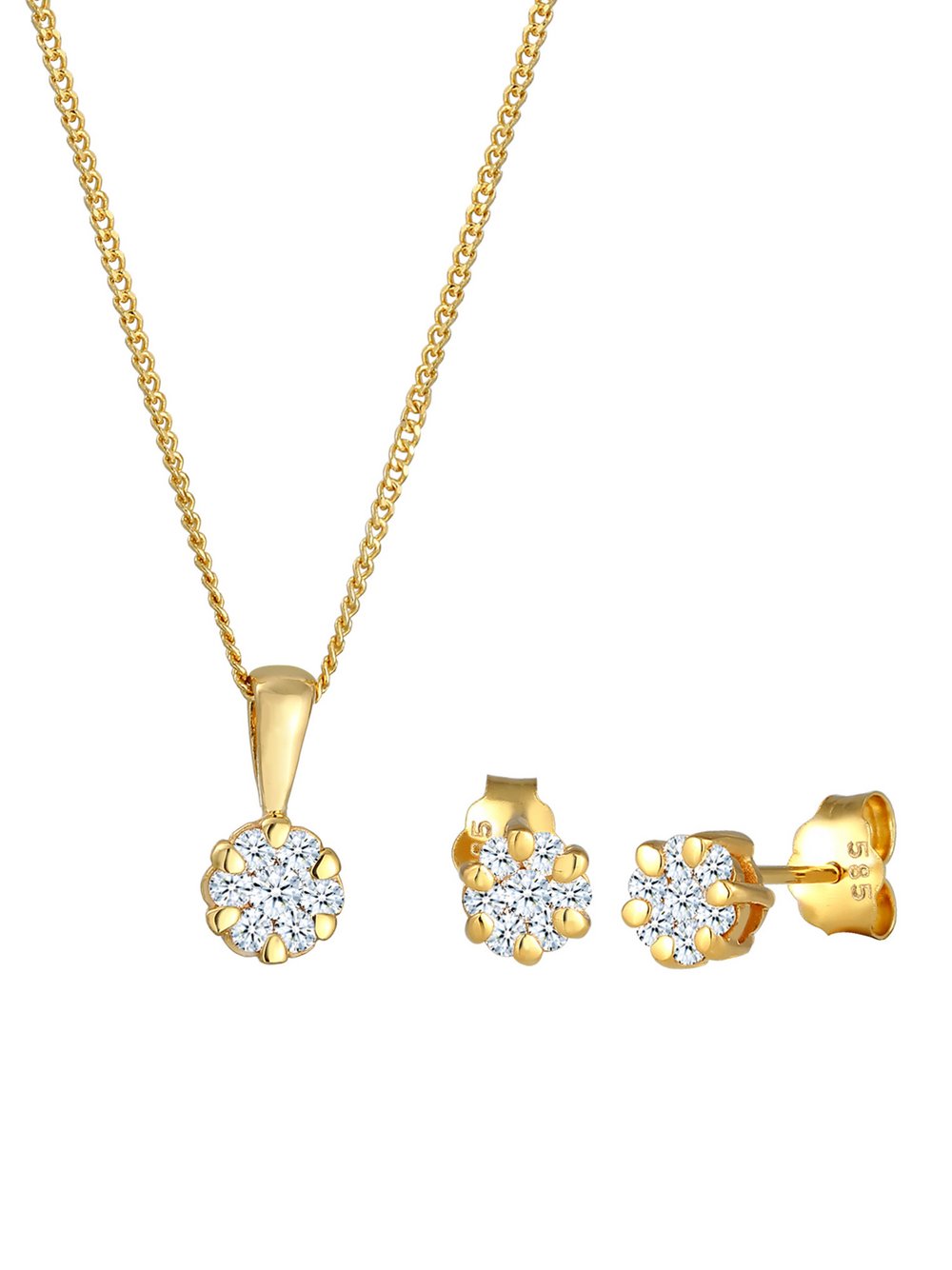 Elli Diamonds Schmuckset Damen Gelbgold gold, 45