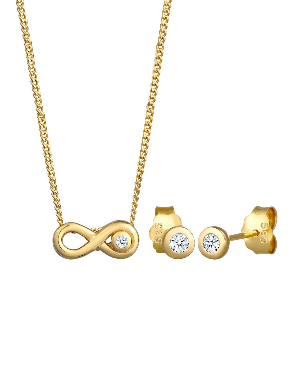 Elli Diamonds Schmuckset Damen Gelbgold gold, 45