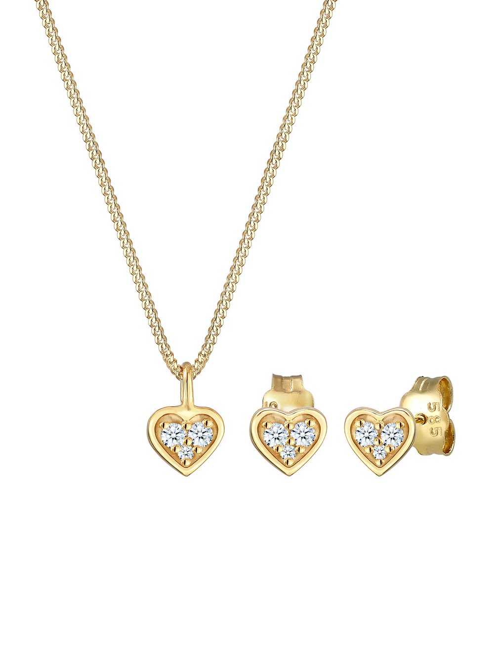 Elli Diamonds Schmuckset Damen Gelbgold gold, 45