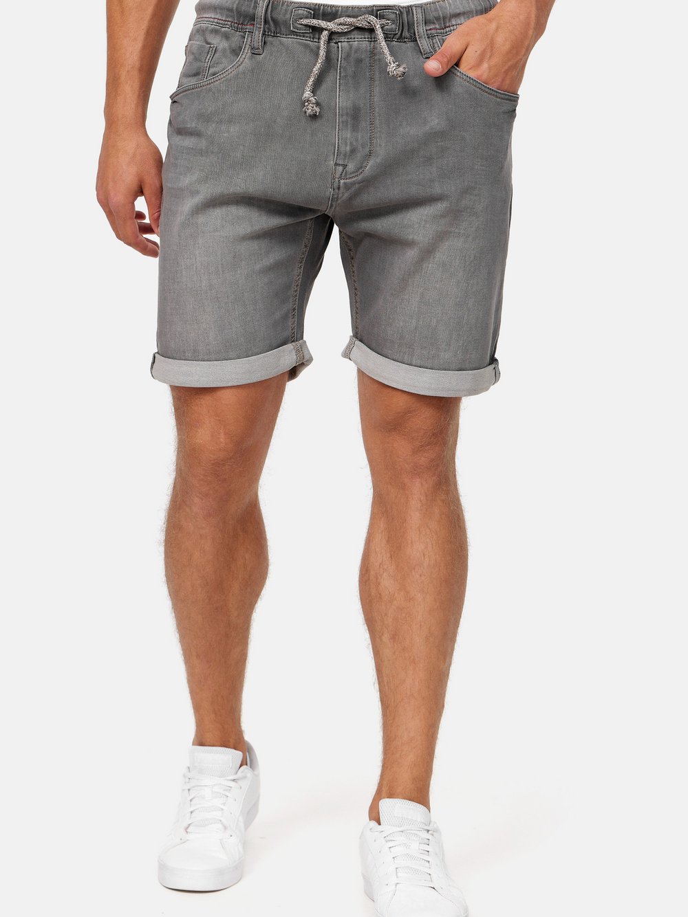 Indicode Shorts Sweat Herren Baumwolle grau, XXXL