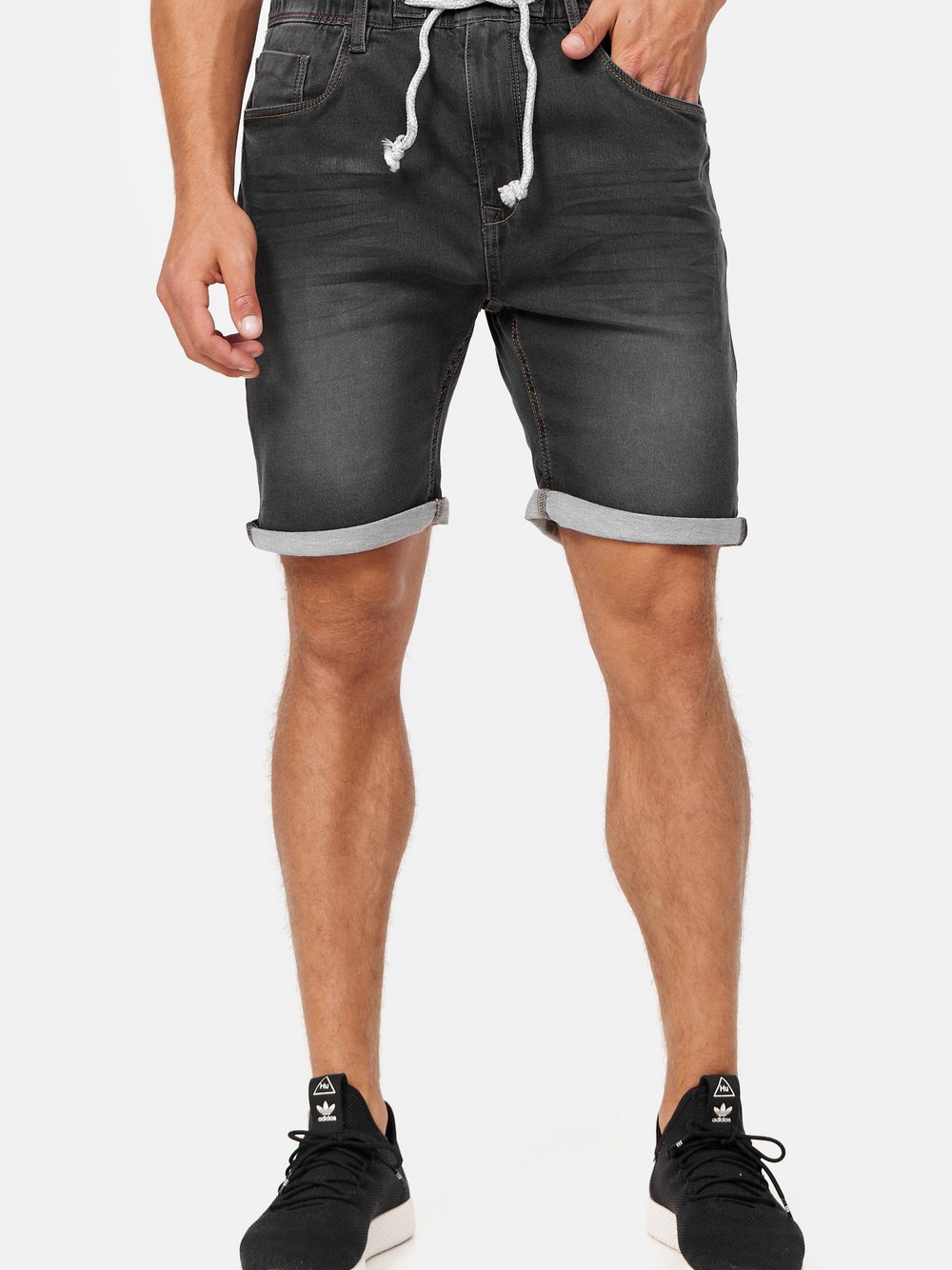 Indicode Shorts Sweat Herren Baumwolle schwarz, L