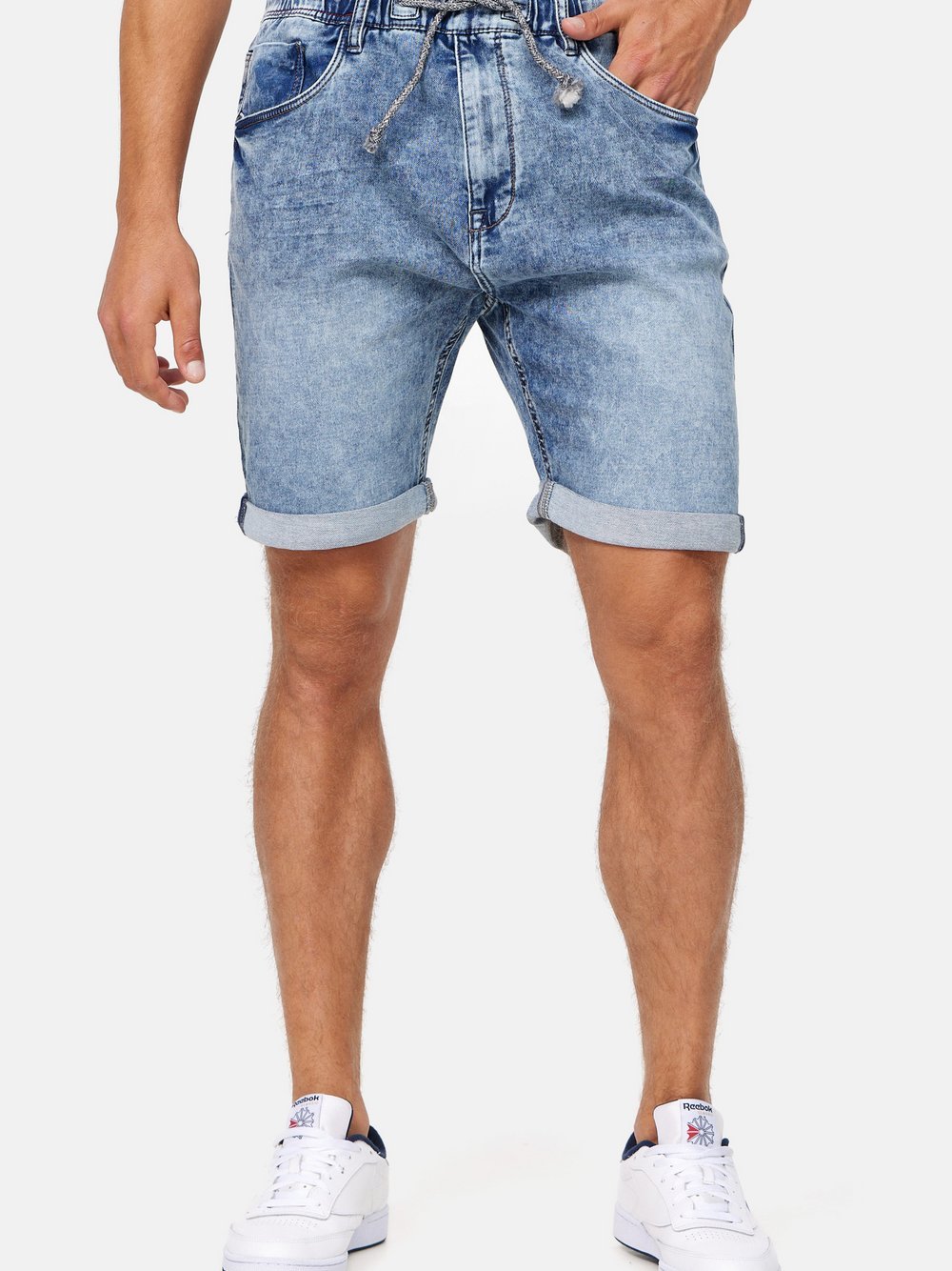 Indicode Shorts Sweat Herren Baumwolle blau, XXXL