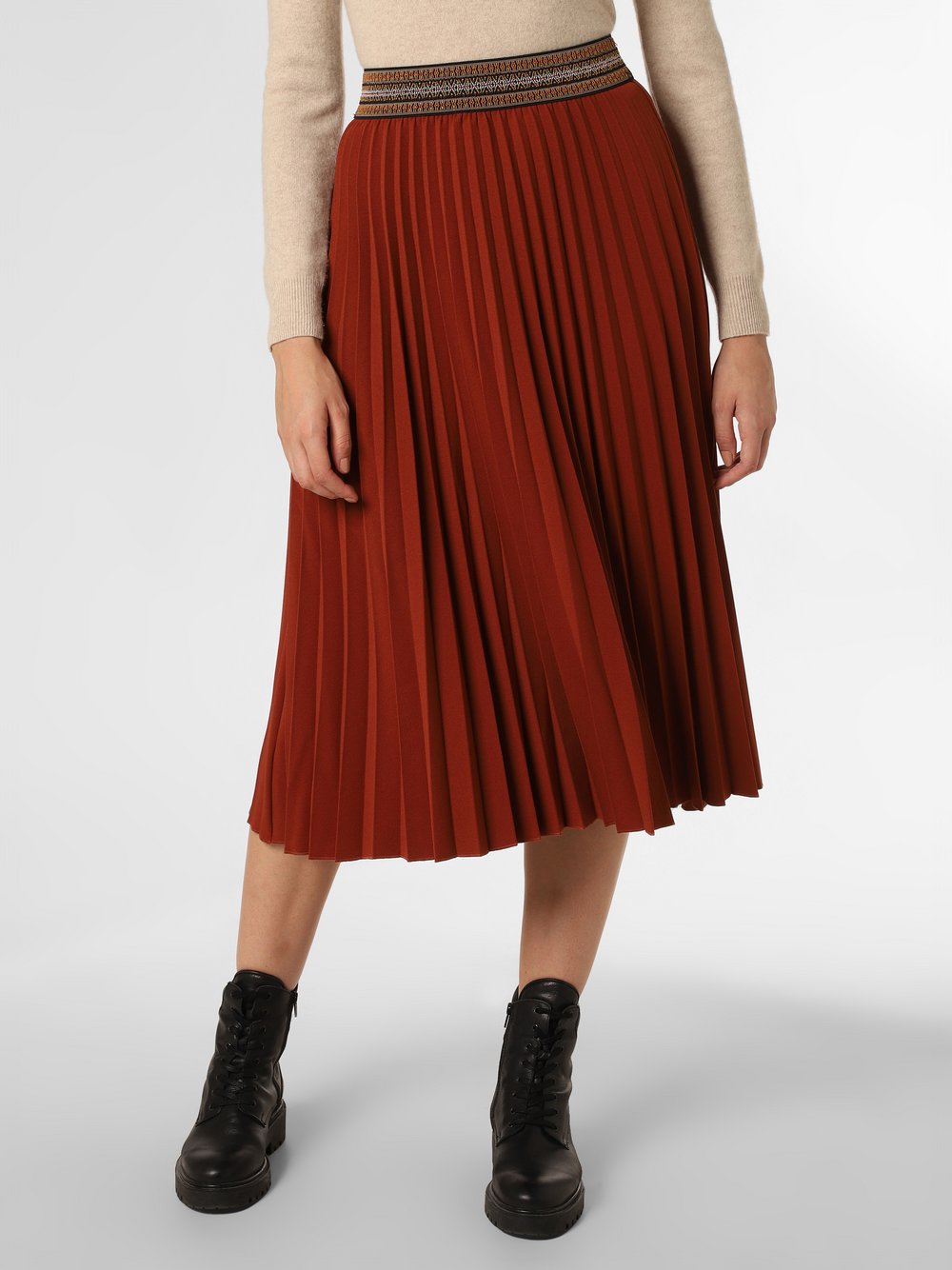 Zero - Spódnica damska, brązowy|czerwony