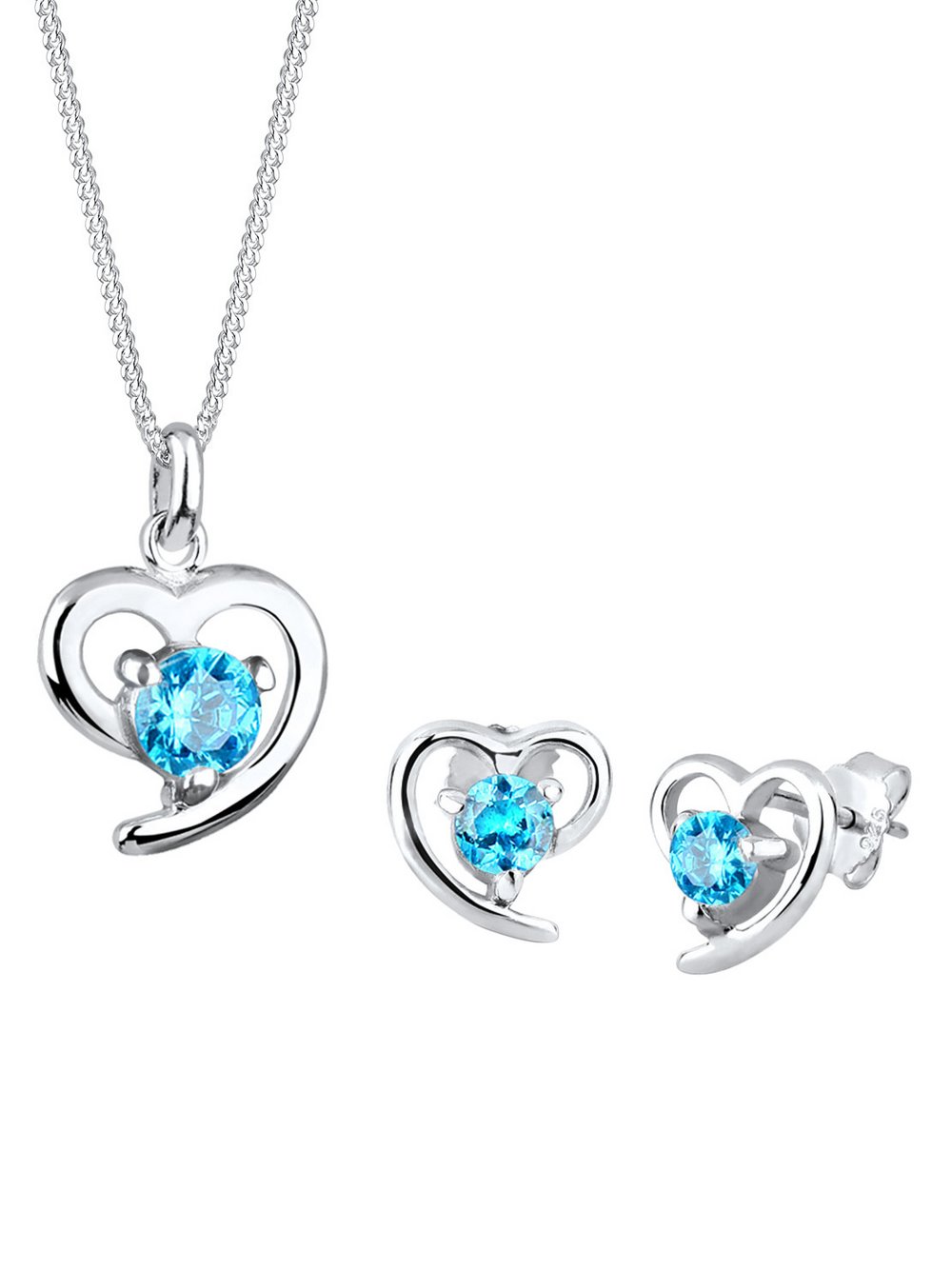 Thumbnail - Elli Schmuckset Damen Sterlingsilber blau, 45