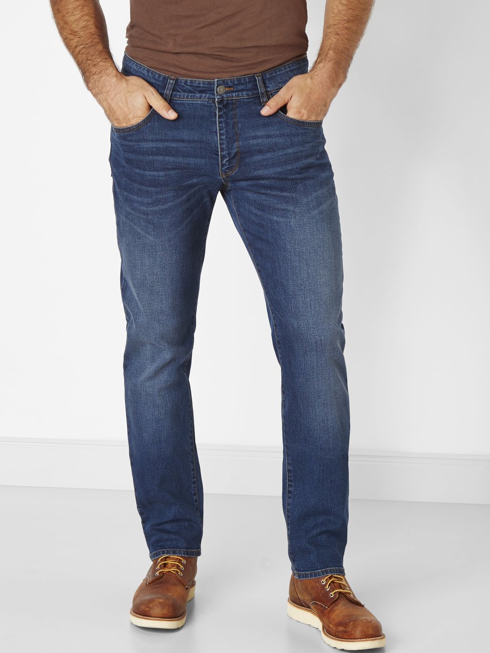 Redpoint 5-Pocket Jeans Herren Baumwolle blau, 38-34