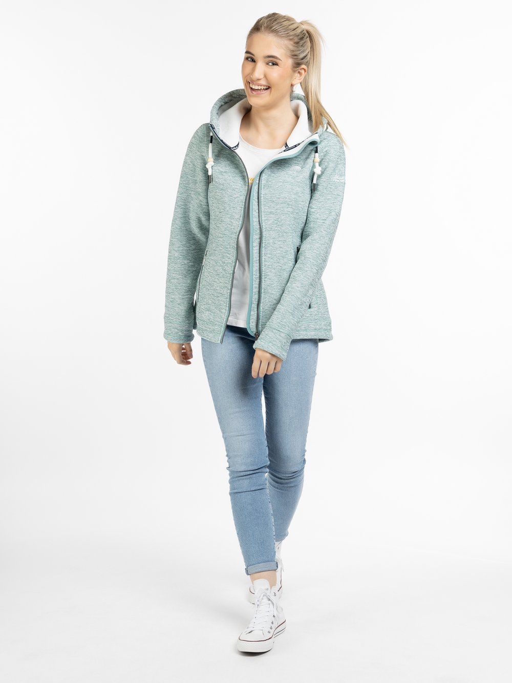 Schmuddelwedda Strickfleecejacke Damen grün, M