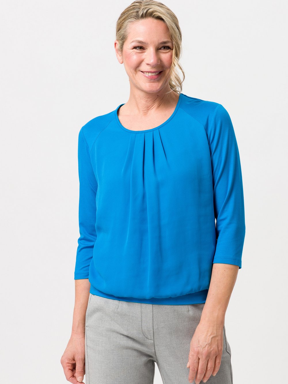 Frank Walder Blusenshirt Damen Viskose blau, 46