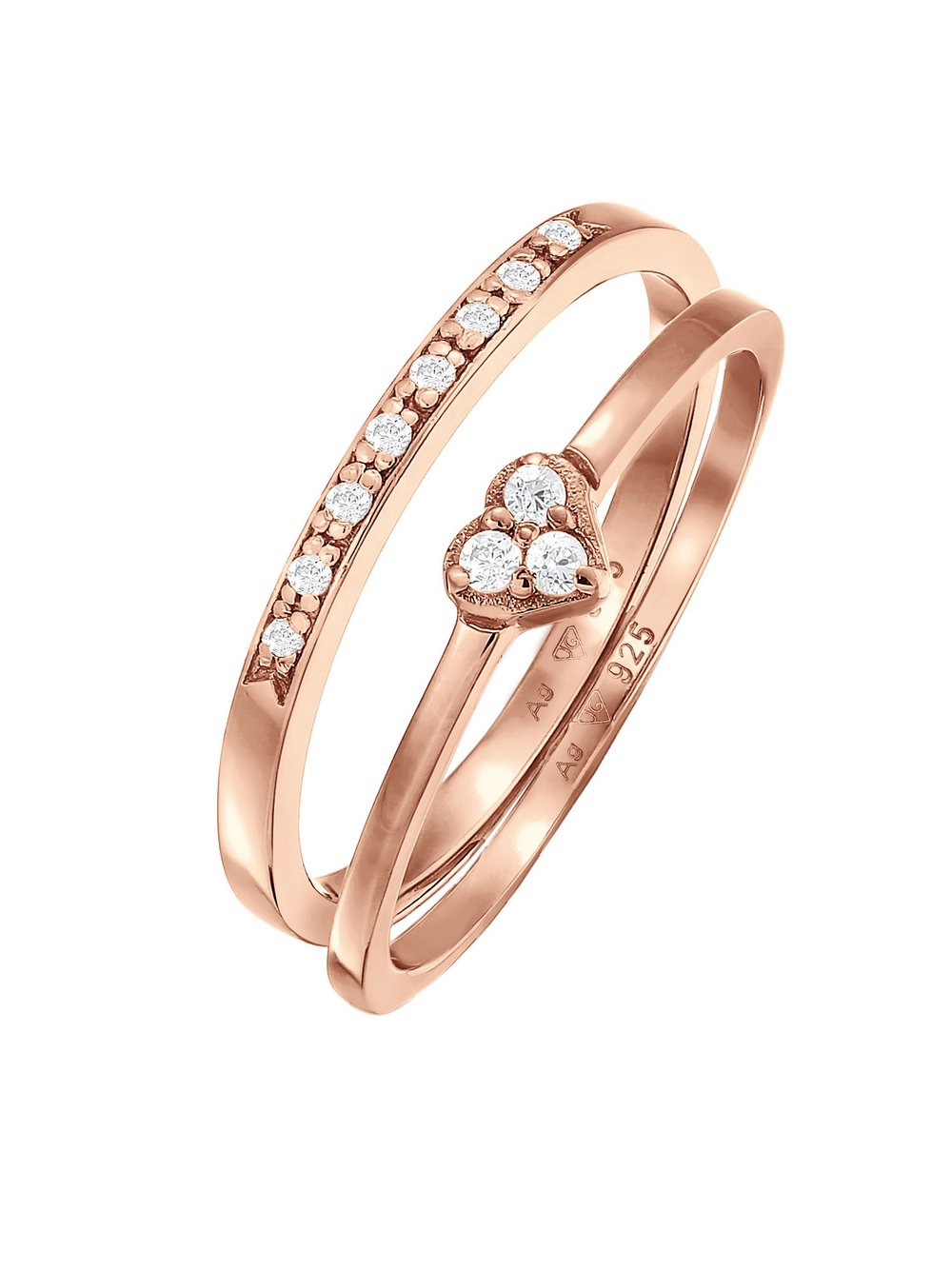 Elli Ring Damen Sterlingsilber roségold, 58