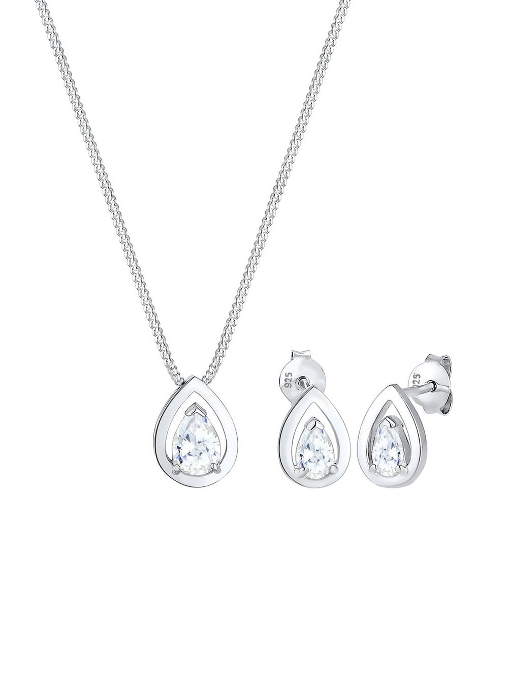 Elli Schmuckset Damen Sterlingsilber silber, 45