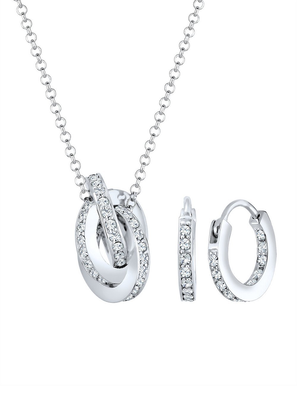 Elli PREMIUM Schmuckset Damen Sterlingsilber silber, 45