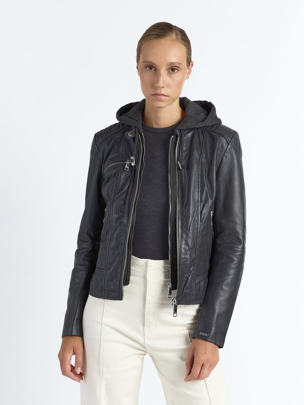 Thumbnail - Maze Lederjacke Damen blau, M