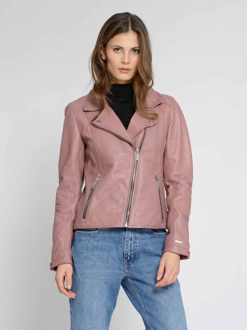 Maze Lederjacke Damen rosa, XXL