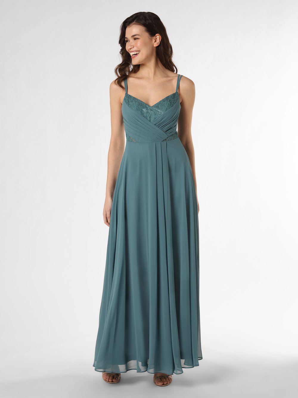 VM Damska sukienka wieczorowa Kobiety Sztuczne włókno niebieski jednolity, 40