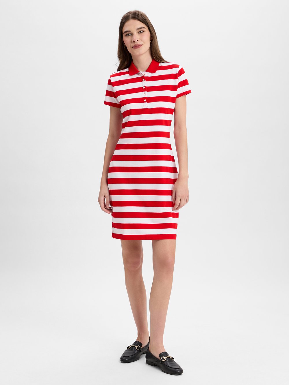 Marie Lund Kleid Damen Baumwolle mehrfarbig gestreift, L