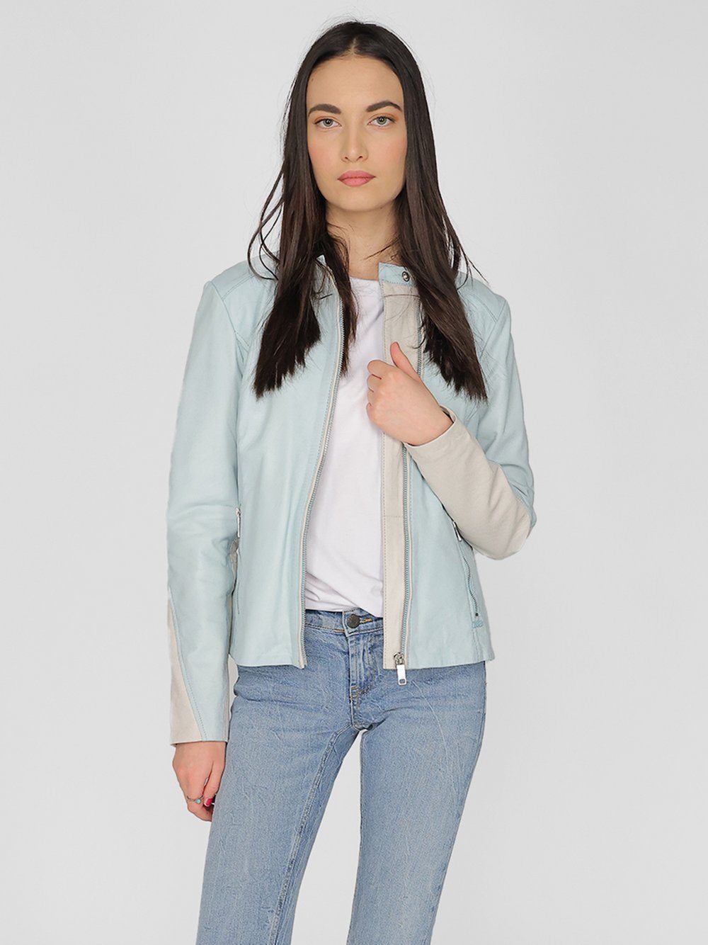 Thumbnail - Maze Lederjacke Damen blau, M