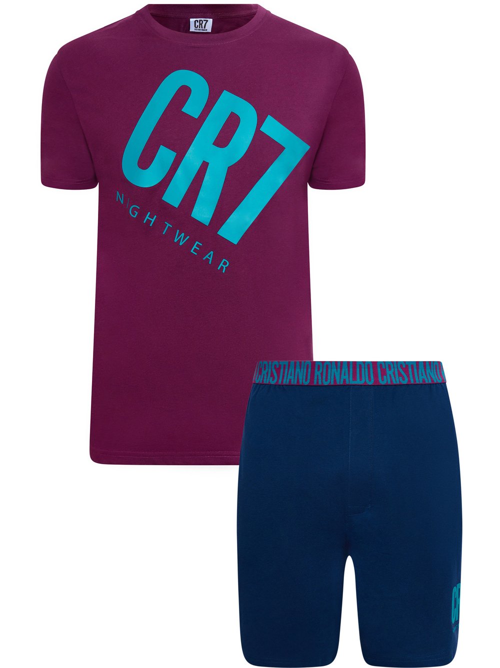 CR7 Pyjama  Herren Jersey mehrfarbig bedruckt, XXL