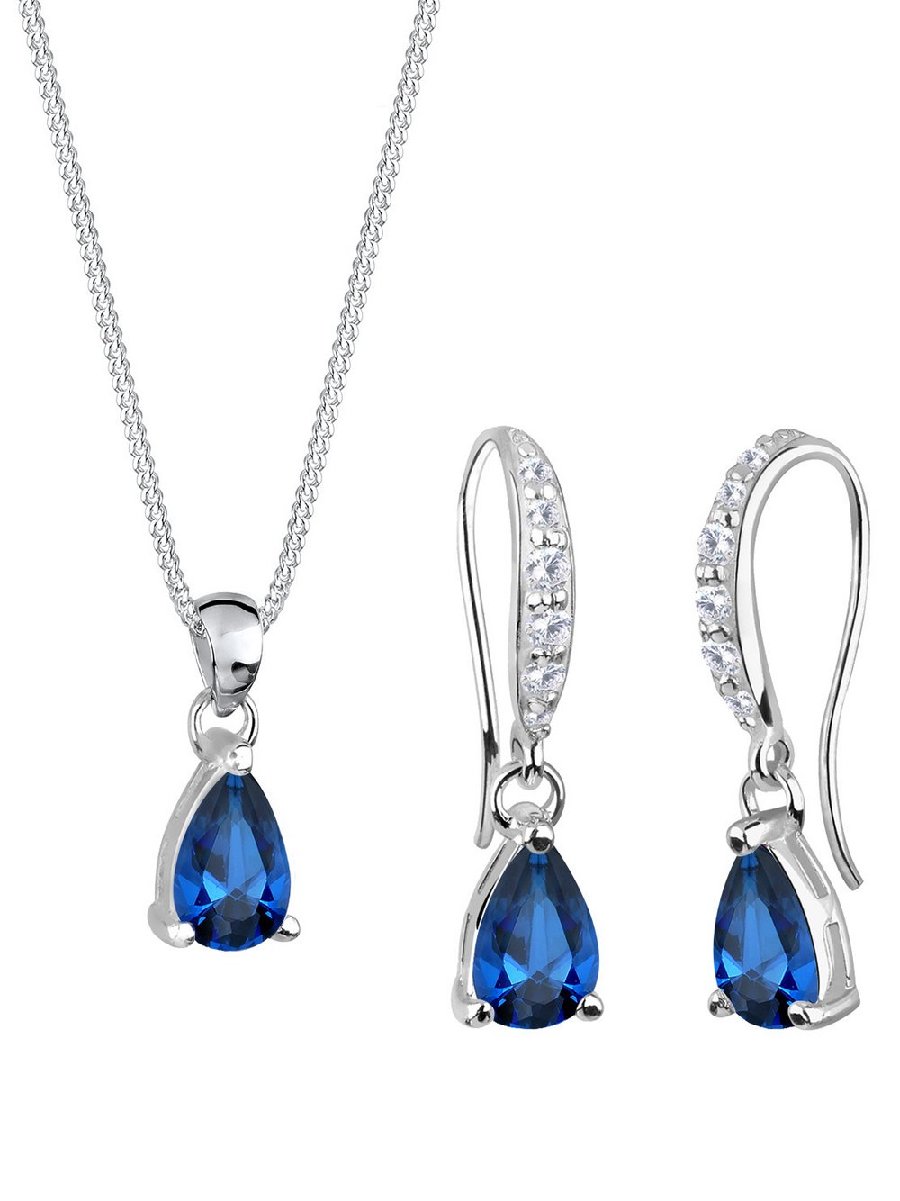 Elli Schmuckset Damen Sterlingsilber blau, 45