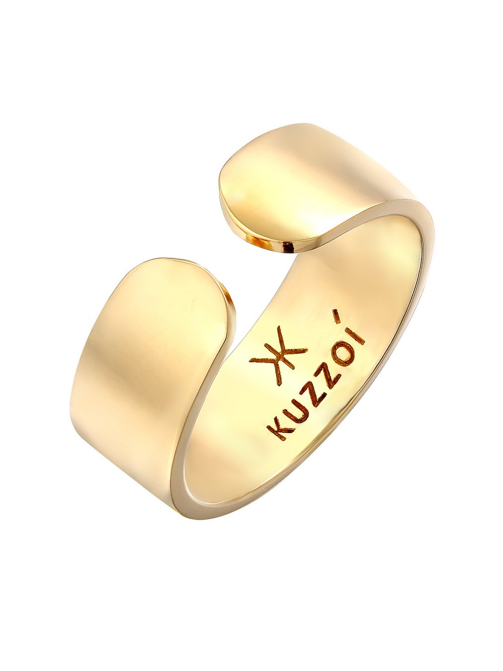 KUZZOI Ring Herren Sterlingsilber gold, 62