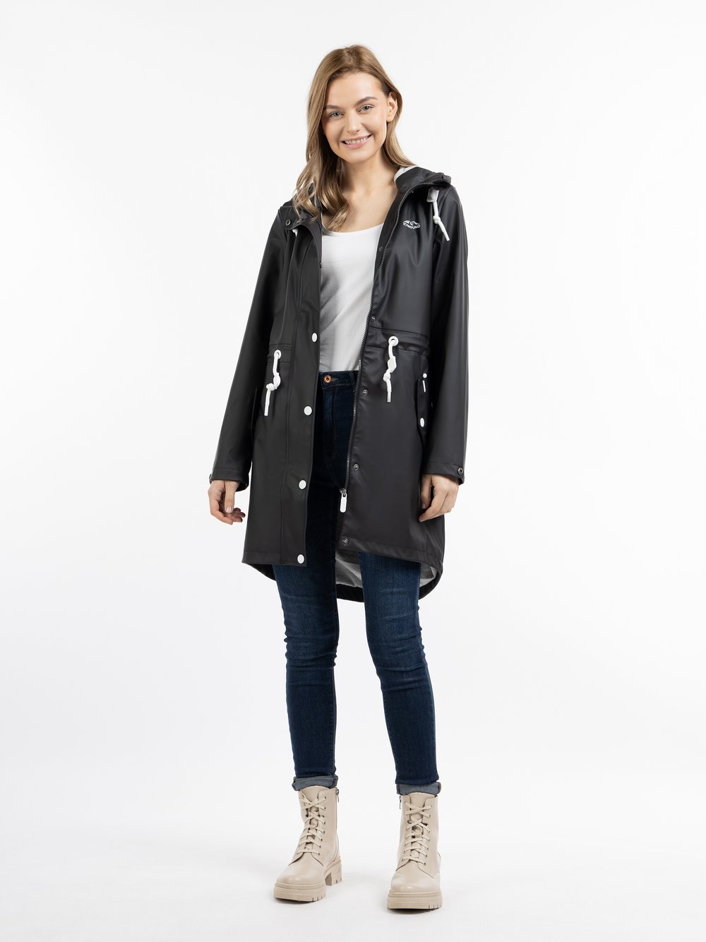 ICEBOUND Regenmantel Damen schwarz, XS