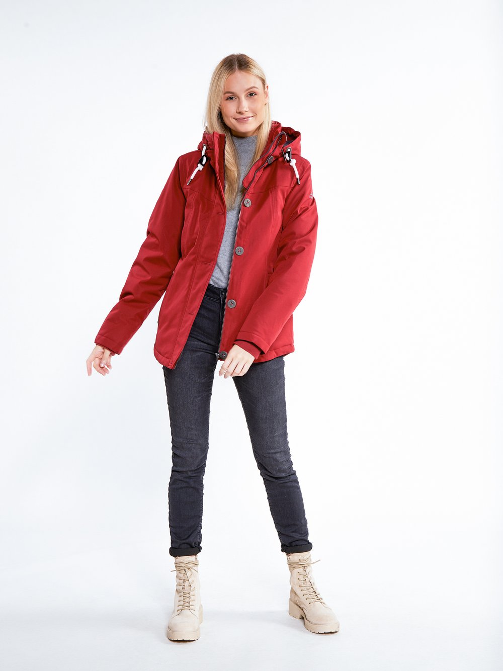 ICEBOUND Winterjacke Damen rot, L