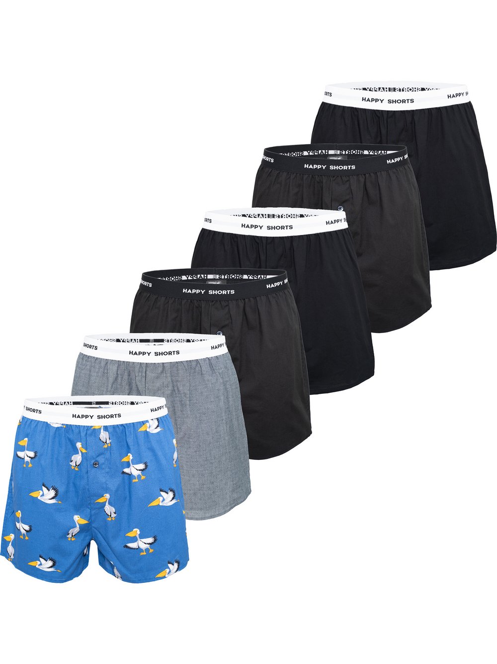 HAPPY SHORTS Boxer  Herren Baumwolle mehrfarbig bedruckt, XL