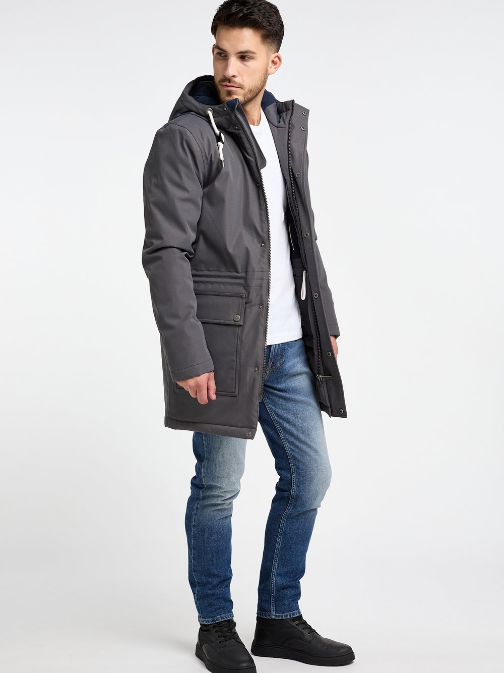 ICEBOUND Winterparka Herren grau, M