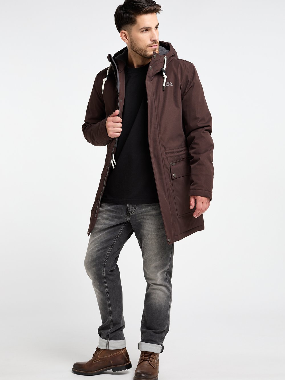 ICEBOUND Winterparka Herren braun, L