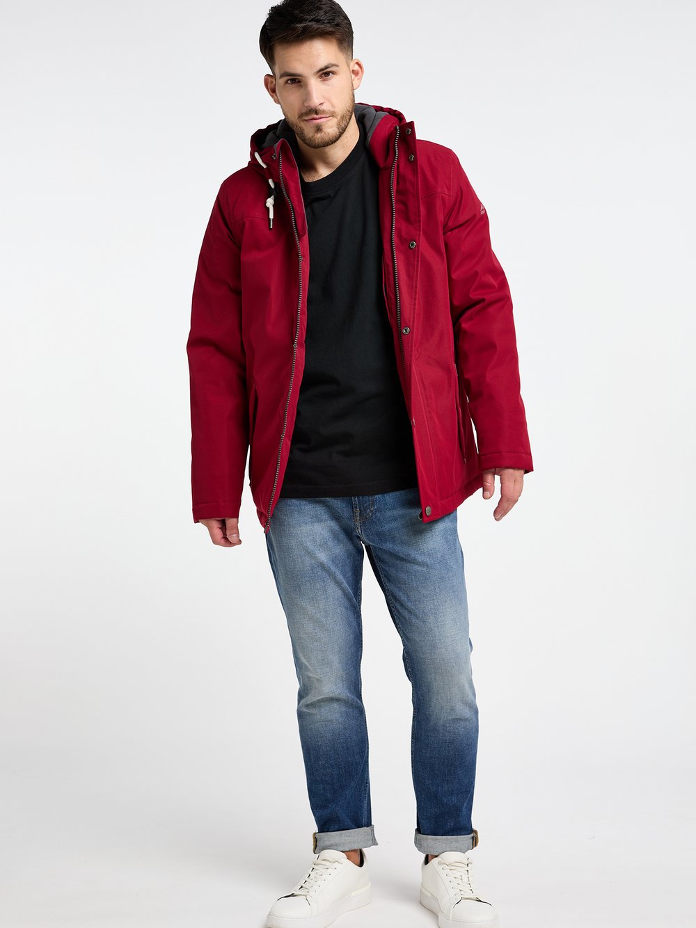 ICEBOUND Wattierte Winterjacke Herren rot, XXL