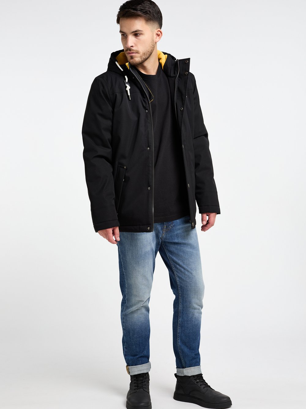 ICEBOUND Wattierte Winterjacke Herren schwarz, M