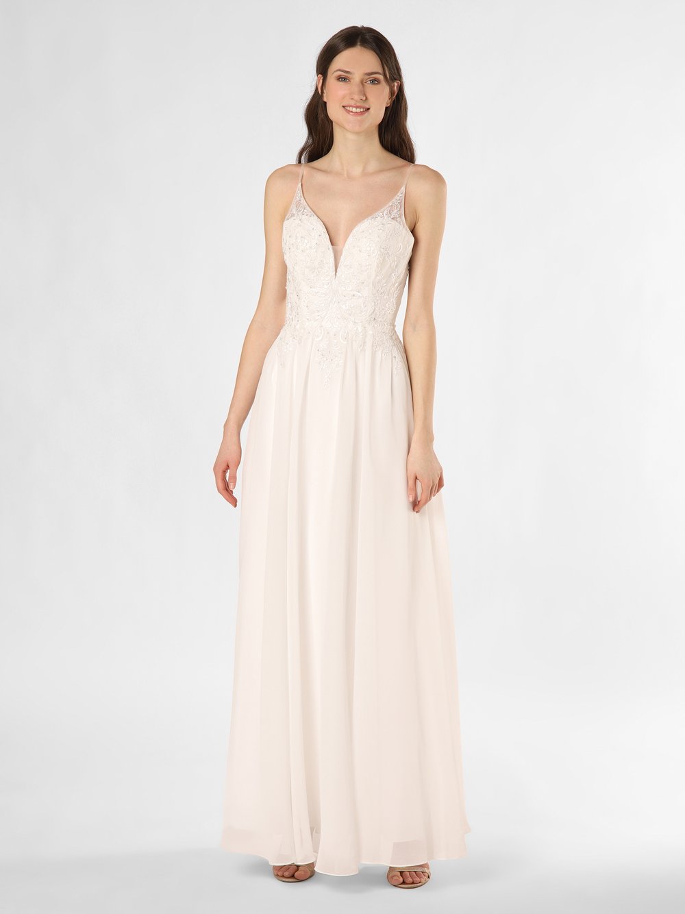 Obraz przedstawiający Luxuar Fashion Damska suknia ślubna Kobiety Koronka biały jednolity, 32