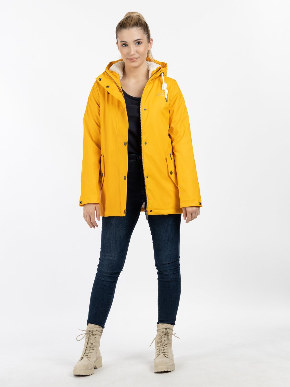 ICEBOUND Regenjacke mit Teddyfutter Damen gelb, M