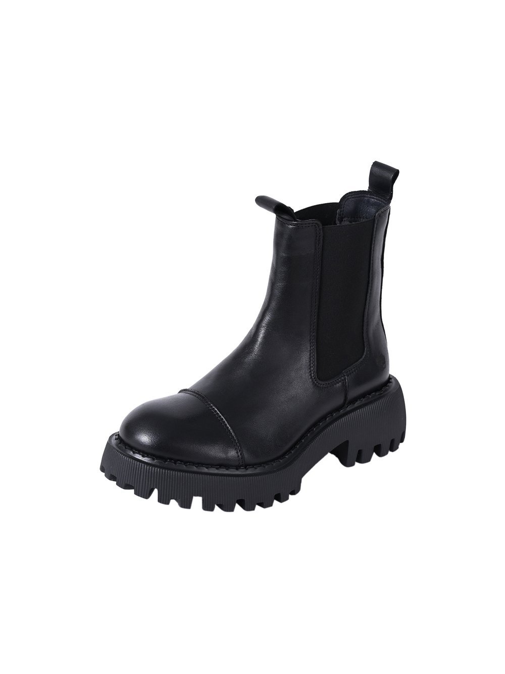 Apple of Eden Chelsea-Boots Damen Leder schwarz, 39